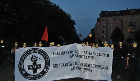Solidarity demonstration for Belarus activists taken place in Berlin, october 2010